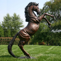 Outdoor Life Size Giant Copper Garden Metal Bronze Leaping Horse Statues Sculpture